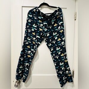 Women’s Size Medium Blue Flannel Polar Themed Pajama Bottoms